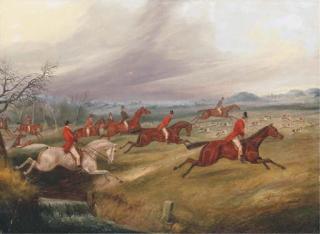 Henry Alken, Sen. - Full Cry - over the brook