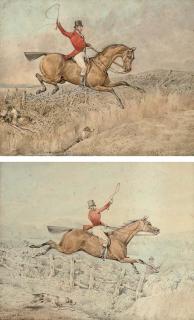 Henry Alken, Sen. - Over the fence; and Tally ho!