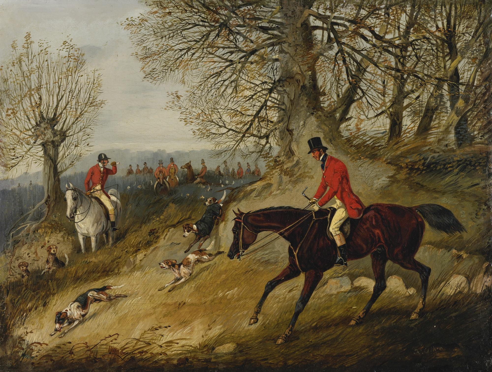 Henry Alken - Full Cry And Gone Away; A Pair Of Paintings