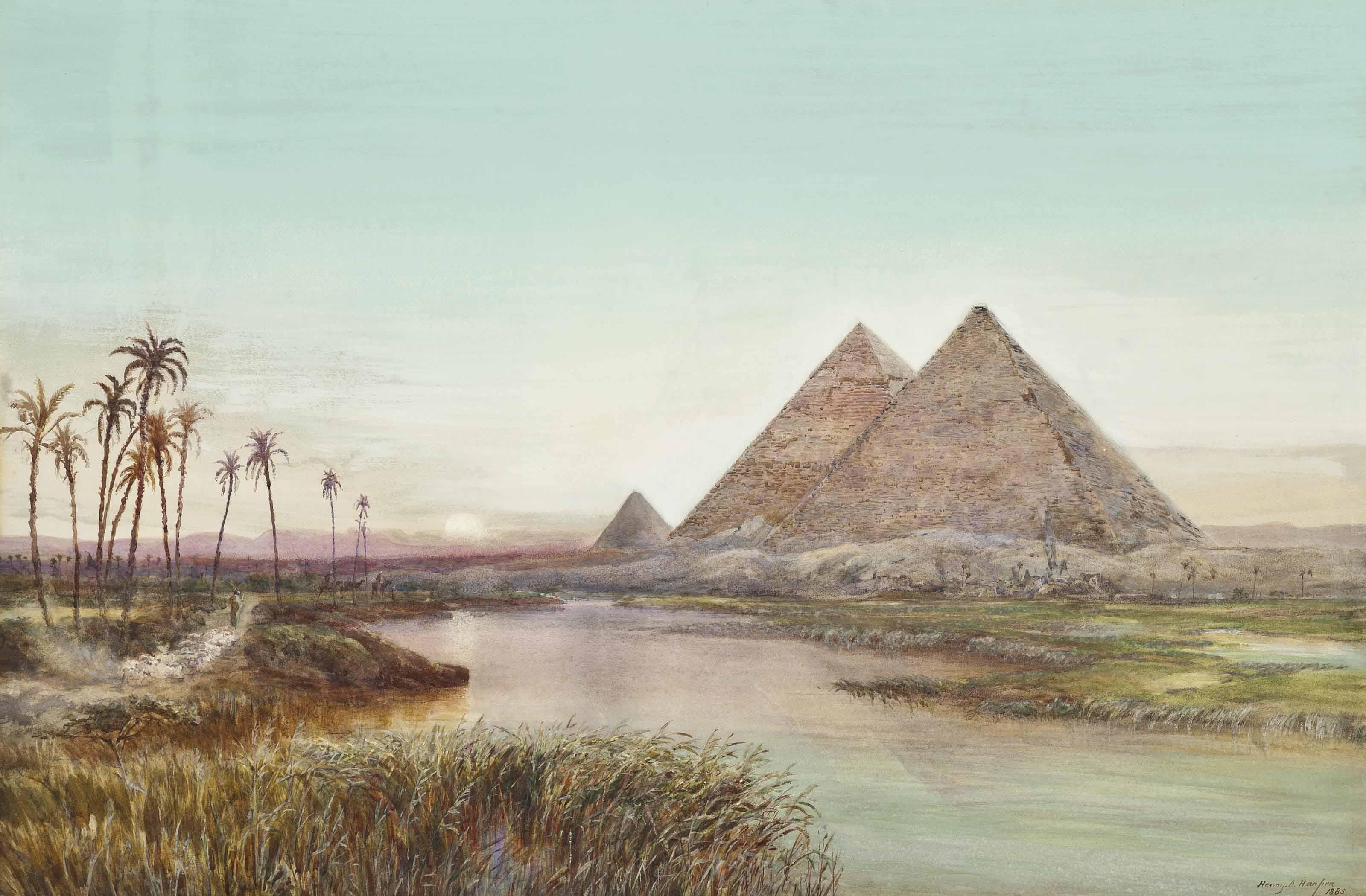 Henry Andrew Harper - The Pyramids At Giza, Egypt