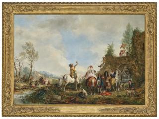 Henry Andrews - A hawking party