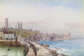 Henry B. Wimbush - View of St Andrew\'s Cathedral and Castle from the harbour pier