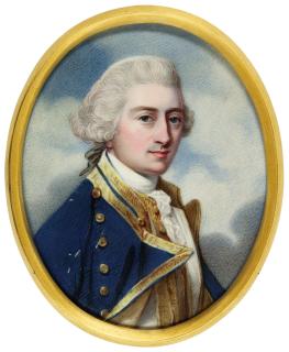 Henry Bone, R.A. - Portrait Of Admiral Harry Powlett, 6Th Duke Of Bolton (1720-1794)