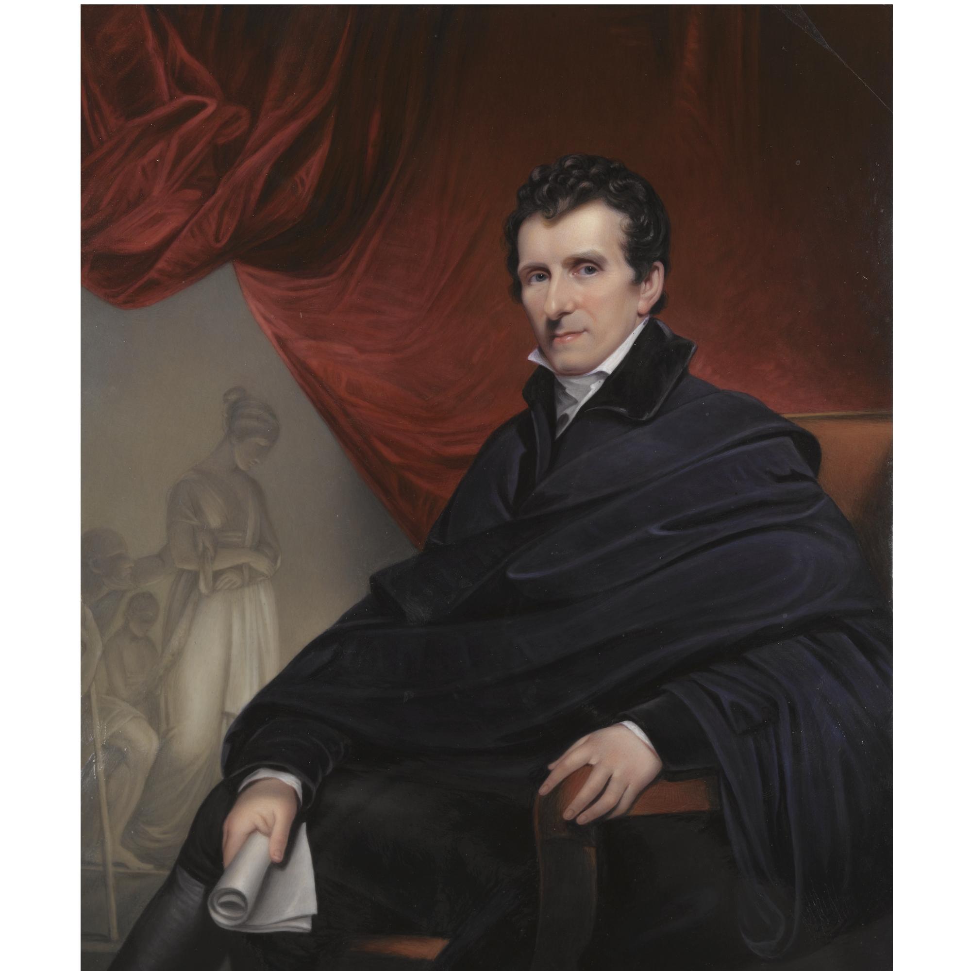 Henry Bone R.A. - Portrait Of Antonio Canova (1757-1822)