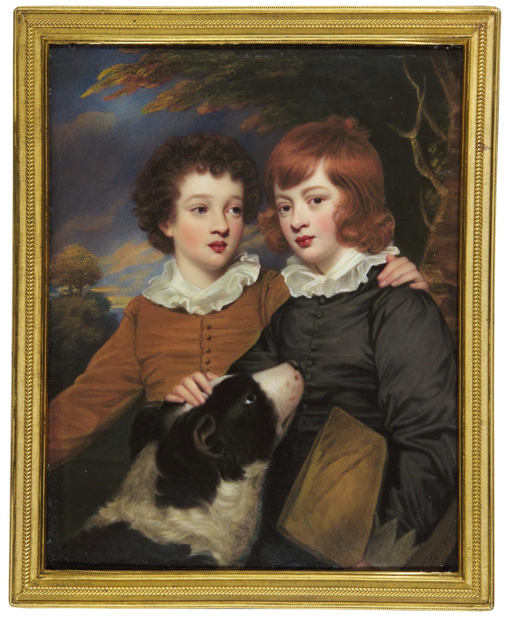 Henry Bone, R.A. - Portrait Of Henry Gawler (1766-1852) And His Brother John Bellenden Ker (C. 1765- 1842), When Children
