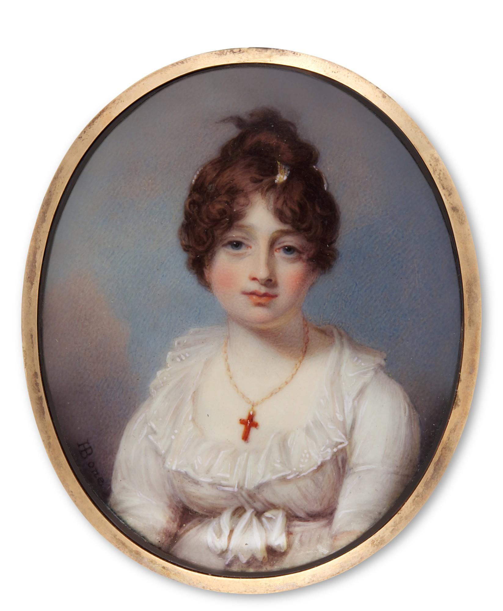 Henry Bone, R.A. - Portrait Of Mrs. Smith