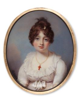 Henry Bone, R.A. - Portrait Of Mrs. Smith