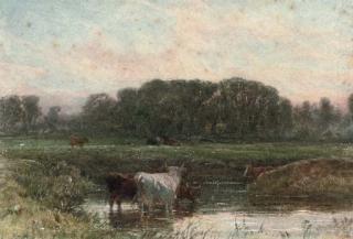 Henry Brittan Willis, R.W.S. - Cowdray Marsh, Midhurst