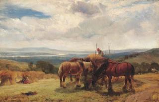 Henry Brittan Willis, R.W.S. - Harvest horses