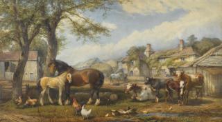 Henry Brittan Willis - A Farmyard In Herefordshire