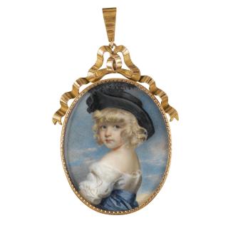 Henry Burch - Portrait Of Miss Helen Grant, As A Child