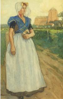 Henry Cassiers - Going Home From Church, Veere