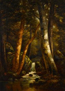 Henry Chapman Ford - Forest Interior 39 3/4 x 28 3/4 in. framed 48 x 37 in.