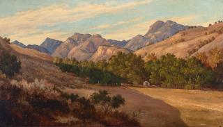 Henry Chapman Ford - Tecolote Canyon (Santa Barbara) 17 1/4 x 29 3/4 in. framed 23 x 35 1/4 in.