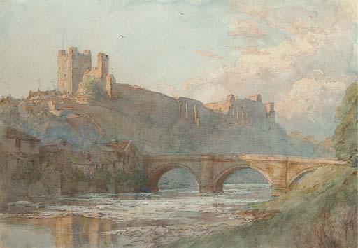Henry Charles Brewer, R.I. - Richmond Castle, North Yorkshire, Bathed In Sunlight