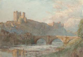 Henry Charles Brewer, R.I. - Richmond Castle, North Yorkshire, Bathed In Sunlight