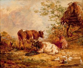 Henry Charles Bryant - Resting Cows.