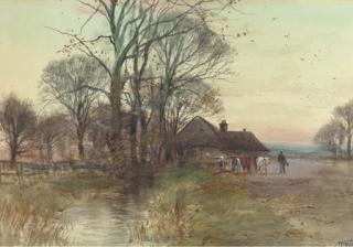 Henry Charles Fox - Returning to the farm; and Off to the fields