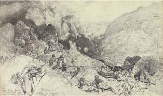 Henry Charles Seppings Wright - \'The firing line\', a skirmish spent with the Russians