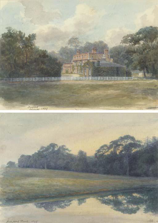 Henry Clifford - Barford House, Somerset (illustrated); Barford Park (illustrated); By the front door at Barford; and The Barford pets