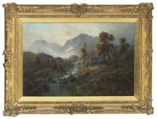 Henry Cooper - Sheep grazing beside a Highland stream