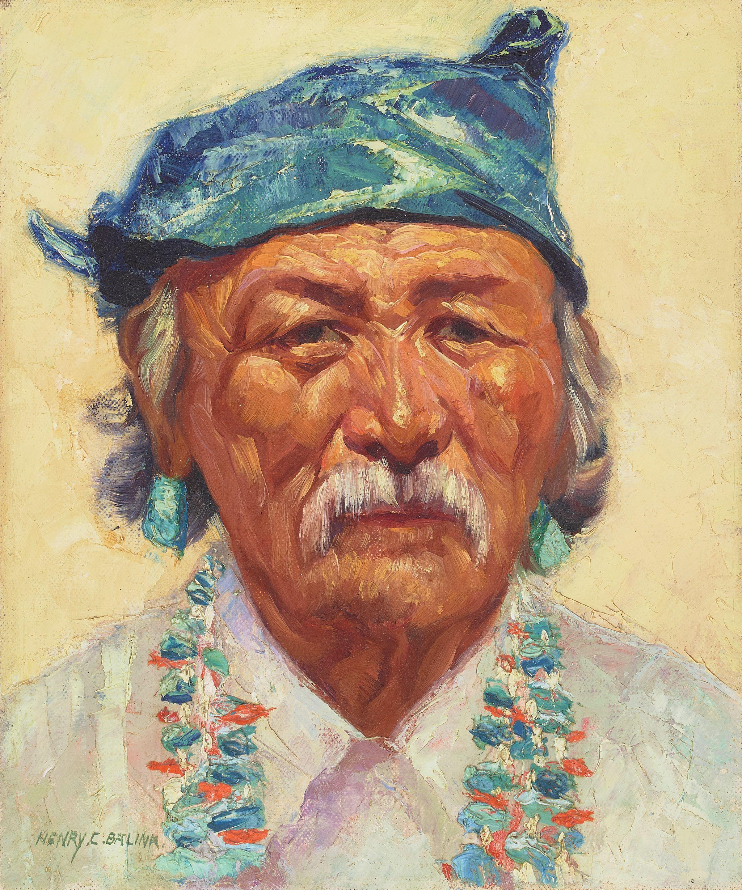 Henry Cornelius Balink - Portrait of Hosteen Begay, Navajo 12 x 10 in. unframed