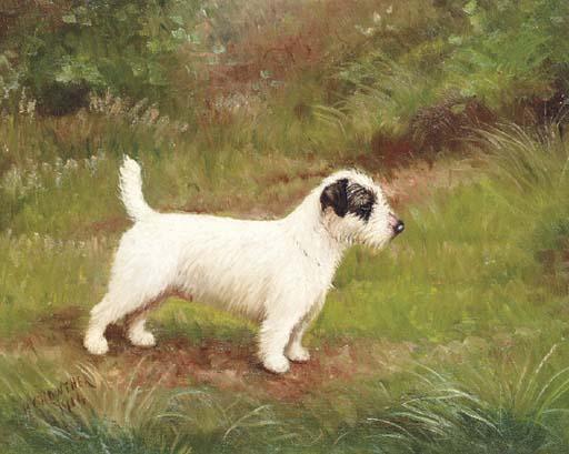 Henry Crowther - Terrier In A Landscape