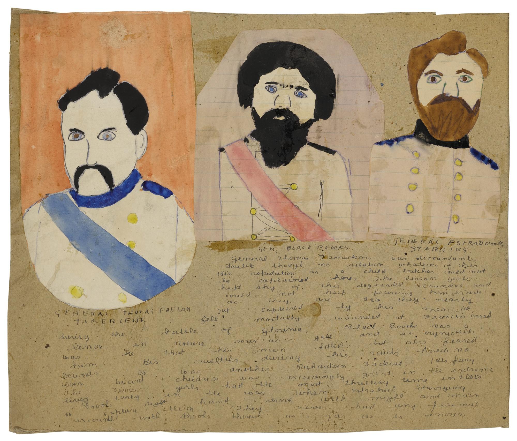 Henry Darger - General Thomas Phelan Tamerlene, General Black Brooks, And General Estrabrook Starring