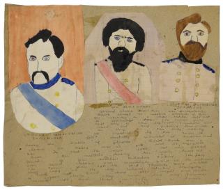Henry Darger - General Thomas Phelan Tamerlene, General Black Brooks, And General Estrabrook Starring