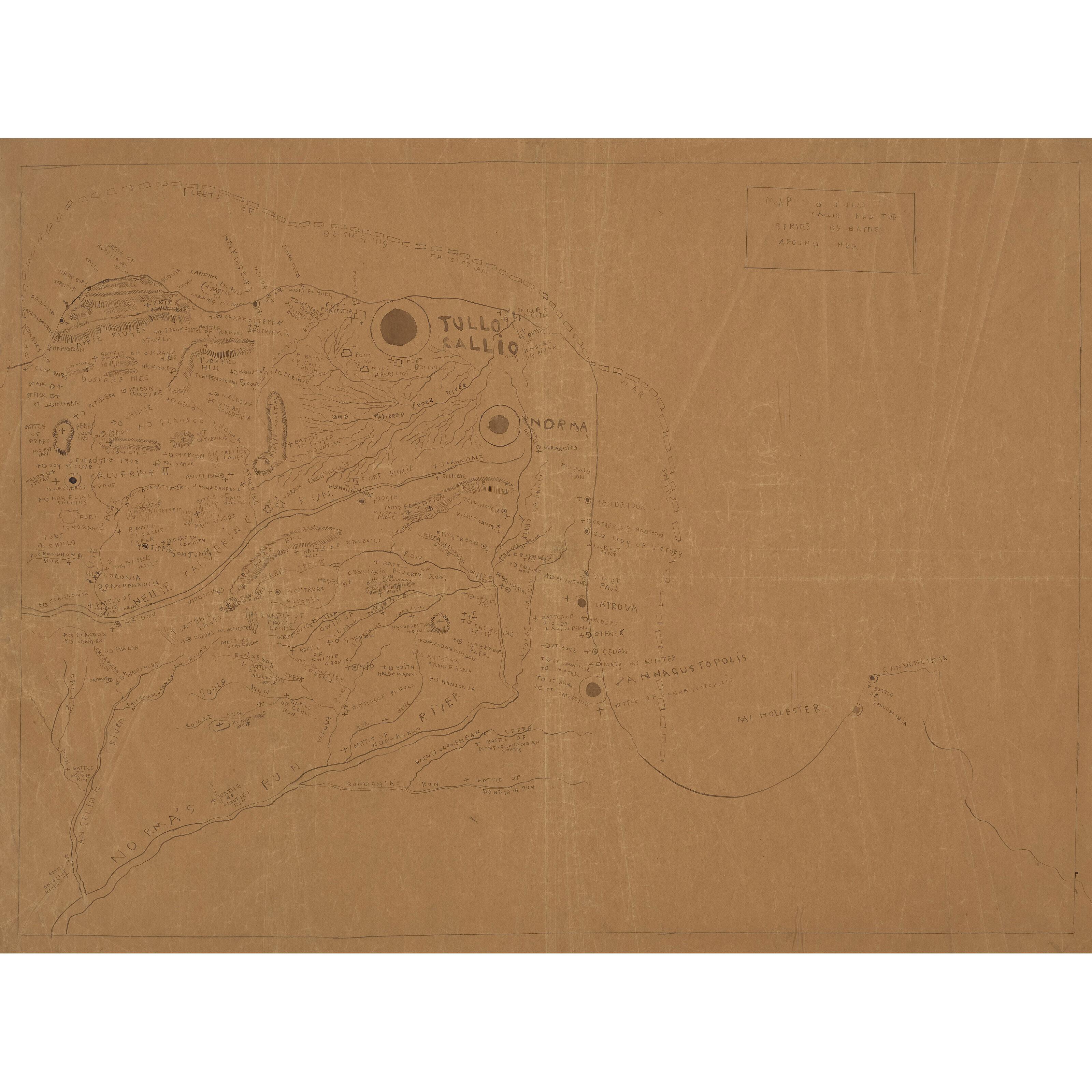 Henry Darger - Map of Jullo Callio and The Series of Battles Around Her