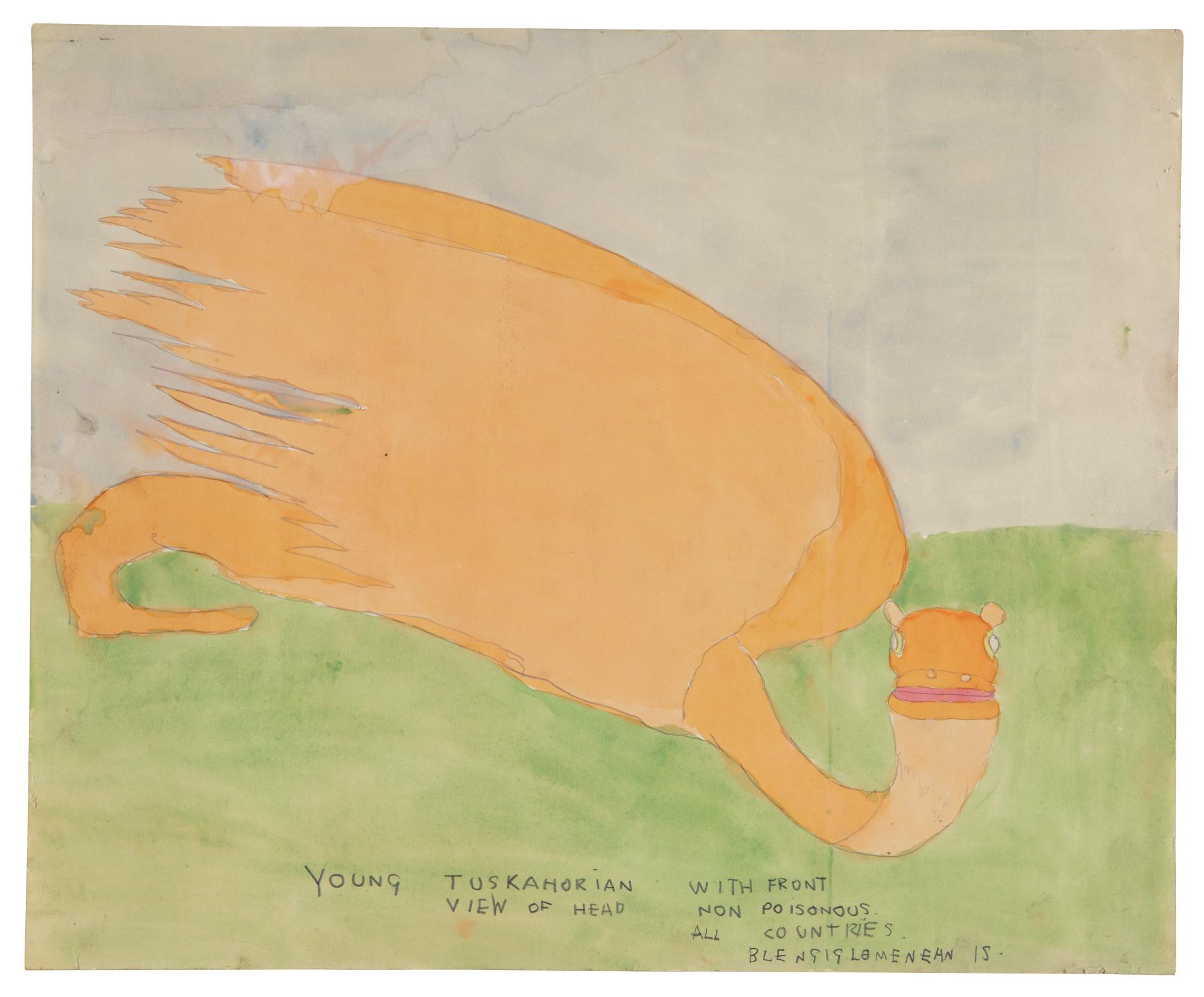 Henry Darger - Young Tuskahorian With Front View Of Head, Non Poisonous, All Countries, Blengiglomenean Is.