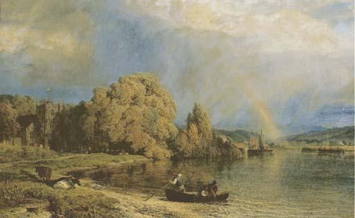 Henry Dawson - Rain clearing off, Thorpe Green  (lower left)