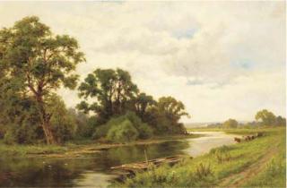 Henry Deacon Hillier Parker - The river Lea, Broxbourne