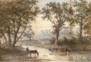 Henry Earp, Sen. - Watering At Dusk