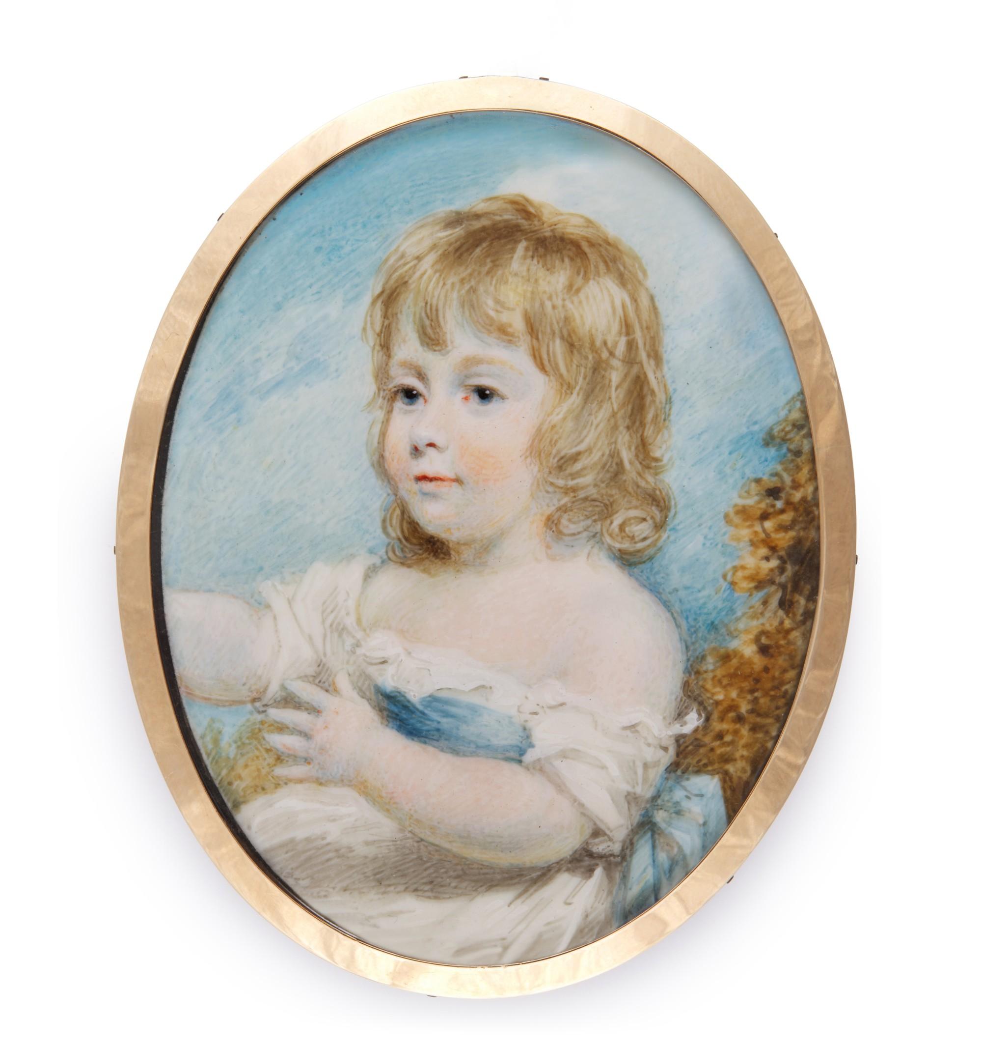 Henry Edridge, A.R.A. - Portrait Mary Welsh, When A Child