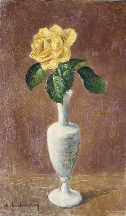 Henry Ernest Schnakenberg - A rose in a bud vase