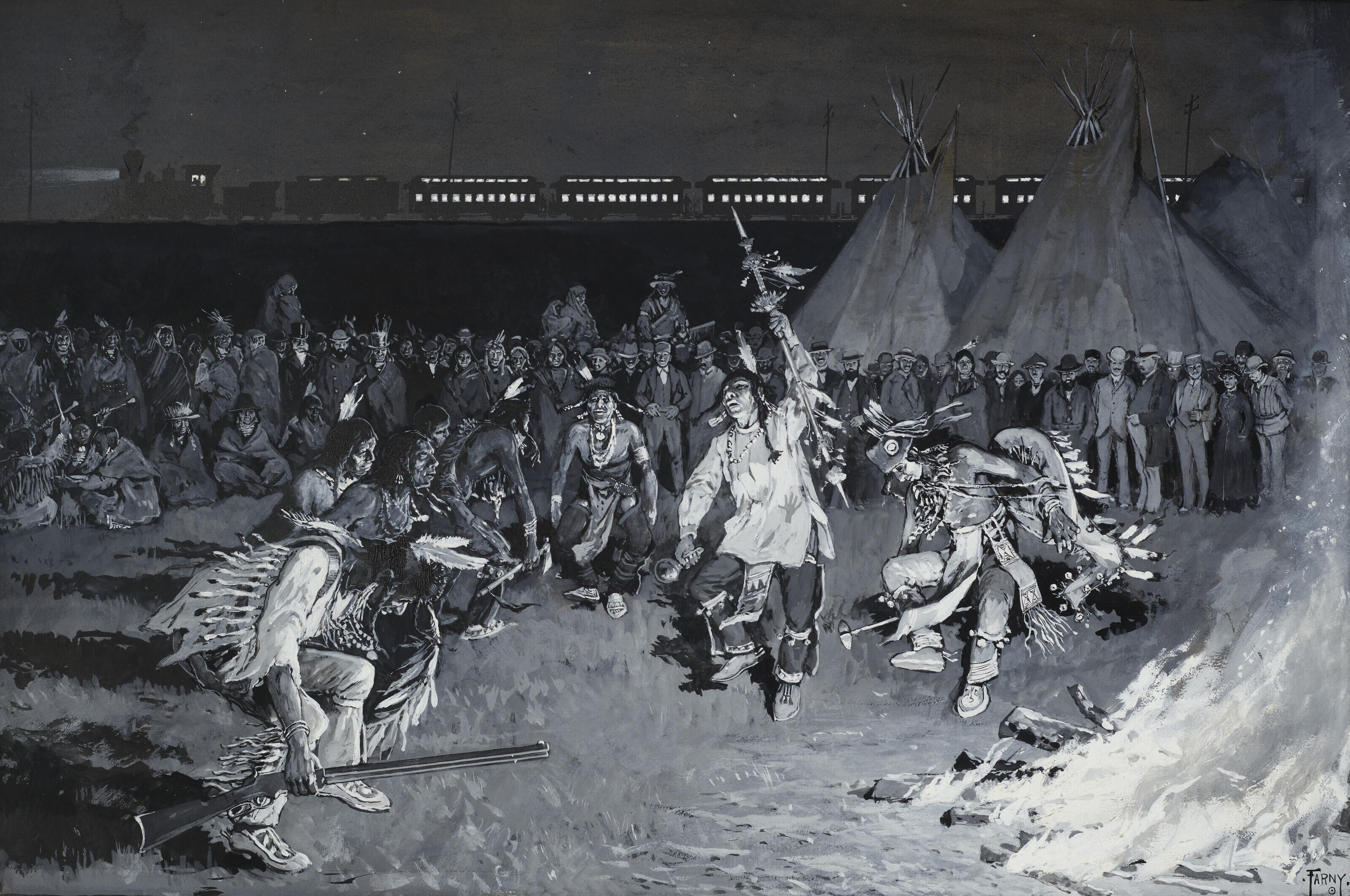 Henry F. Farny - A Dance of Crow Indians