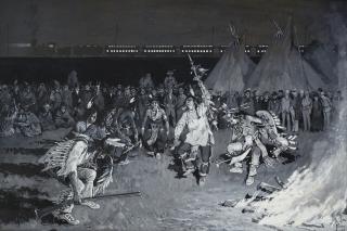 Henry F. Farny - A Dance of Crow Indians