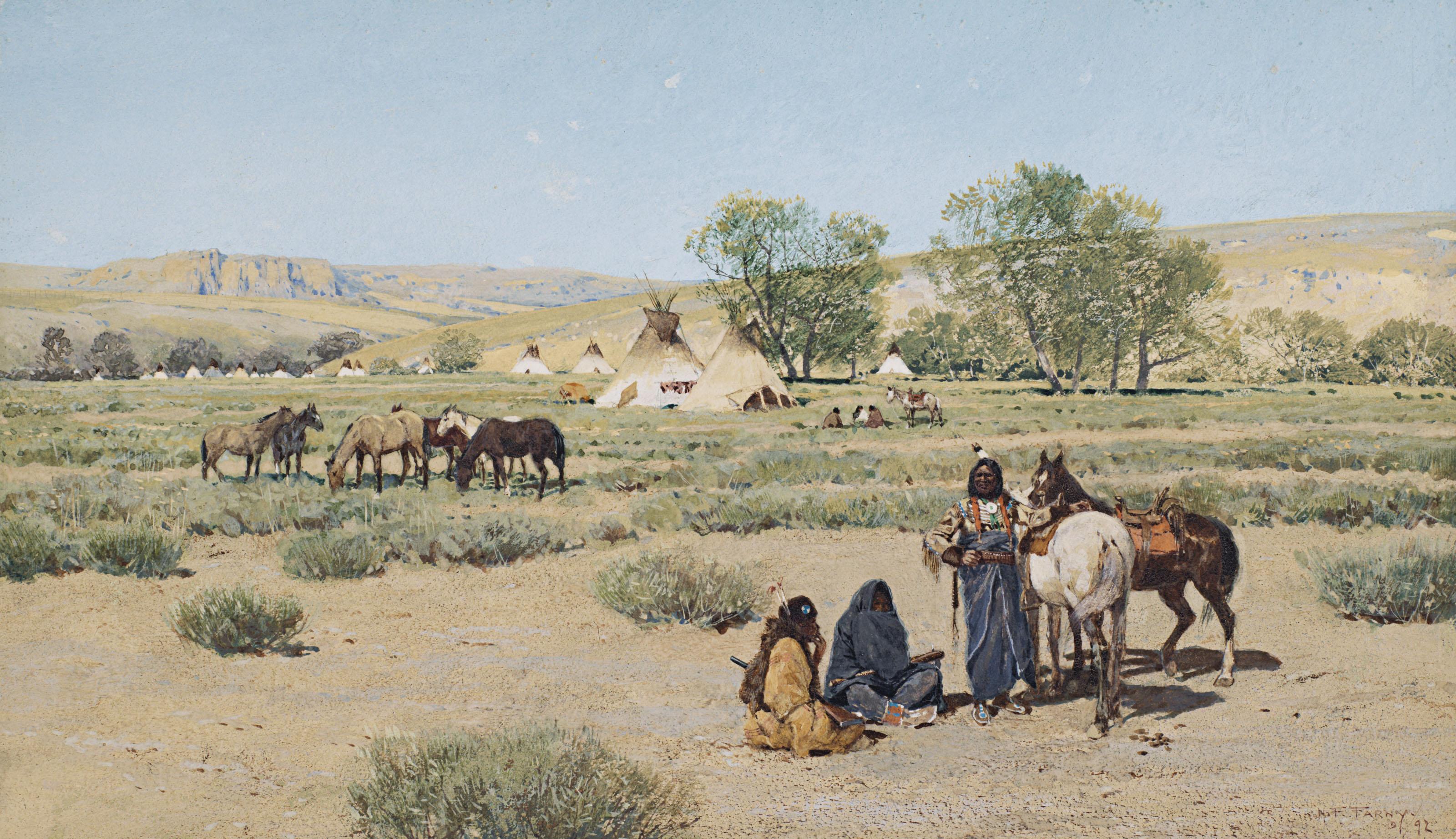 Henry F. Farny - Indian Encampment