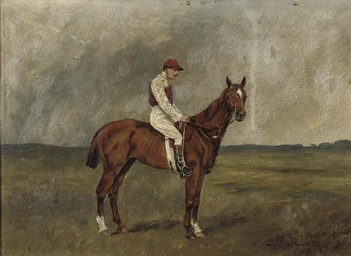 Henry Frederick Lucas Lucas - A racehorse with a jockey up