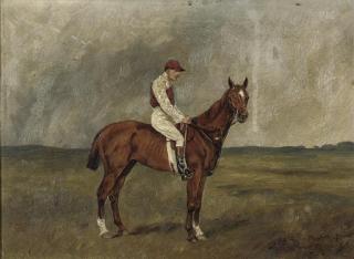 Henry Frederick Lucas Lucas - A racehorse with a jockey up