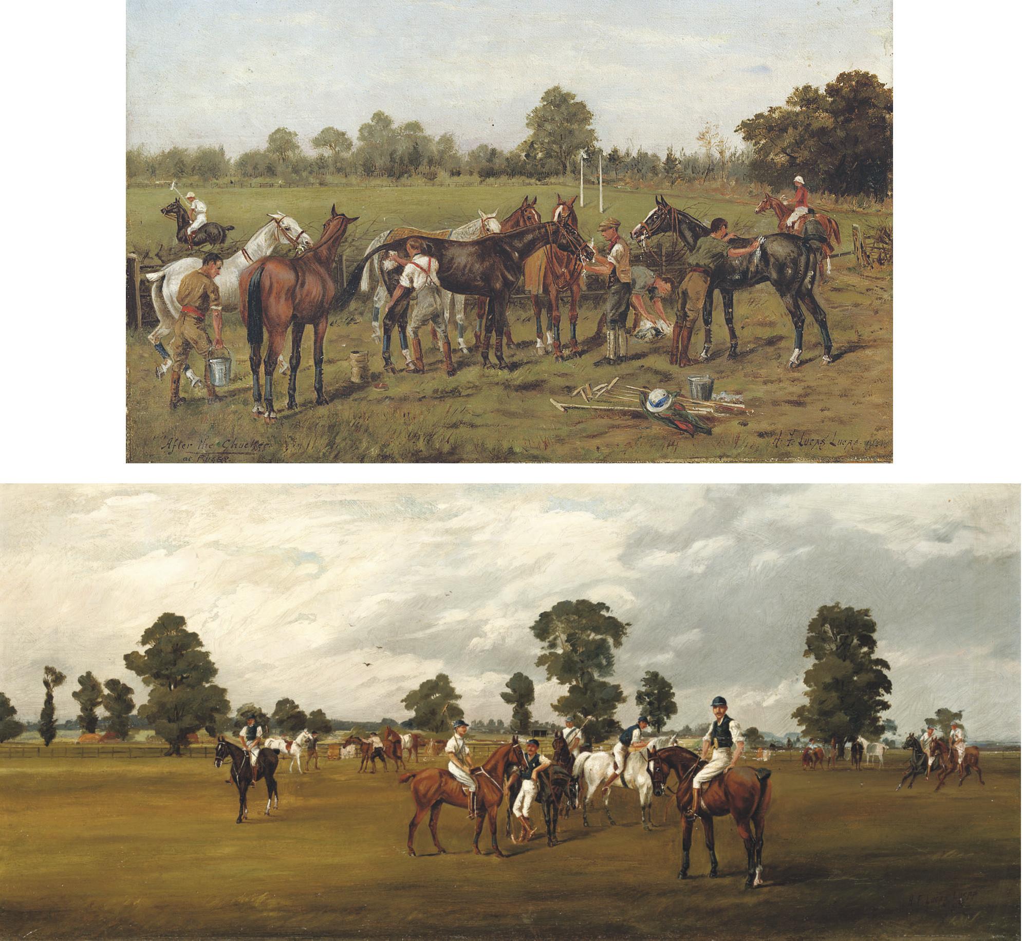 Henry Frederick Lucas-Lucas - After the Chukka at Rugby; Polo at Rugby
