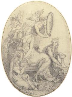 Henry Fuseli, R.A. - Flora, surrounded by the Four Elements