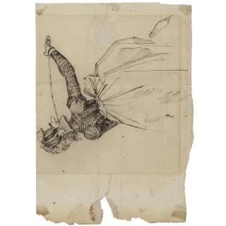 Henry Fuseli, R.A. - Mrs Fuseli Seen From Behind, Brandishing A Riding Whip