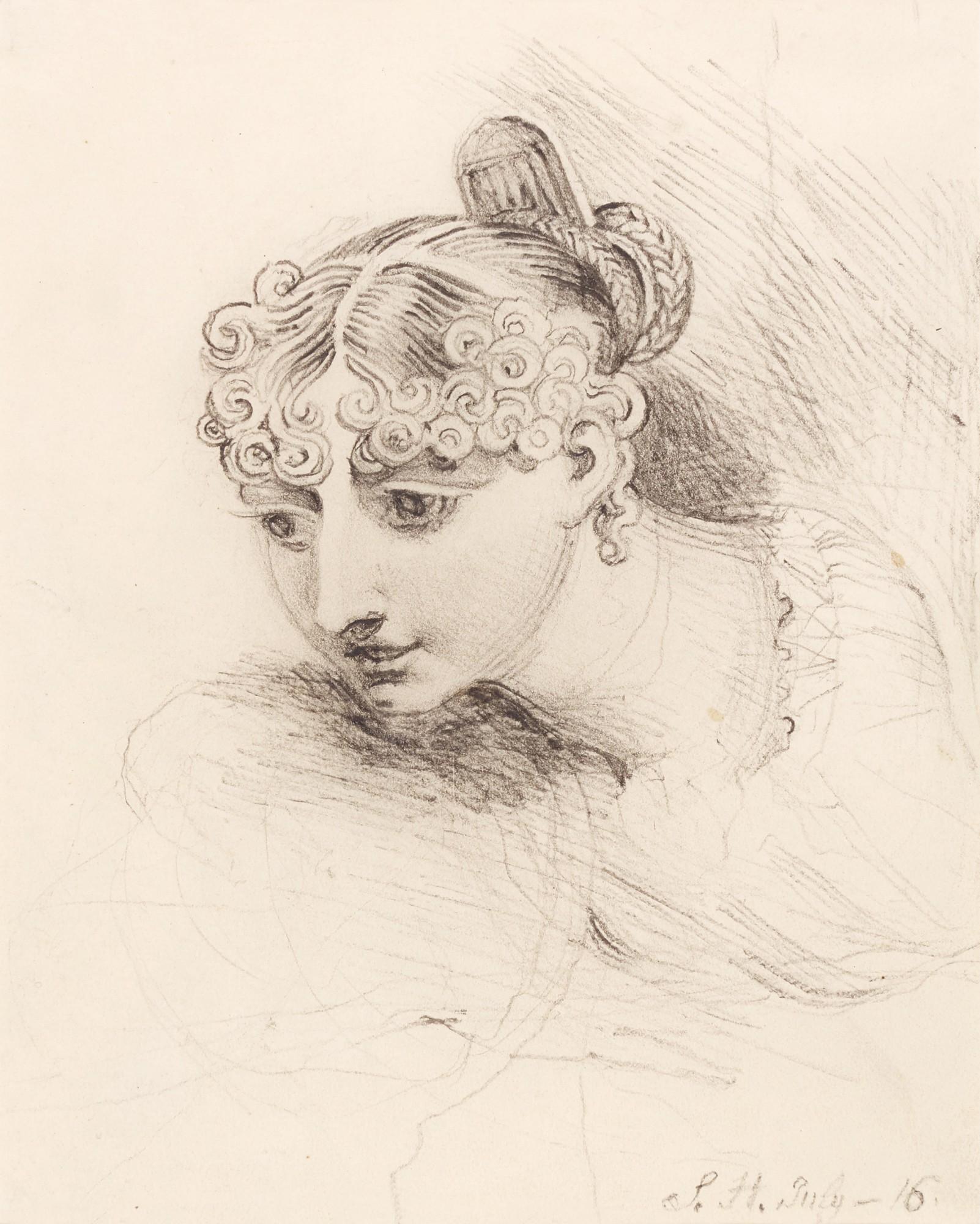 Henry Fuseli, R.A. - Study of a lady, perhaps Lavinia de Irujo (1794 - after 1855)