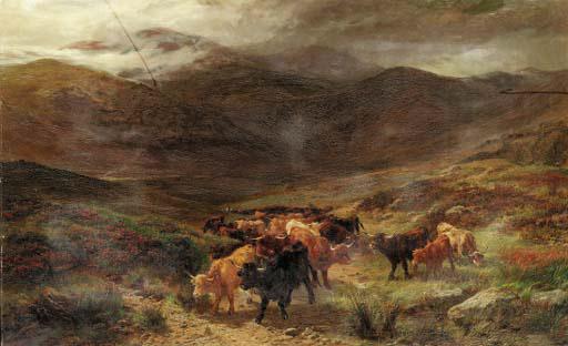 Henry Garland - Highland cattle on the move