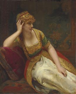 Henry Guillaume Schlesinger - A harem beauty
