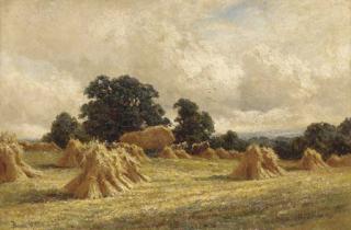 Henry H. Parker - Haystacks in a Summer Landscape