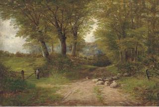 Henry Hadfield Cubley - A lane near Dovedale
