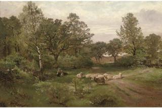 Henry Hadfield Cubley - A Summer Afternoon Near Tettenhall Wood, Staffordshire